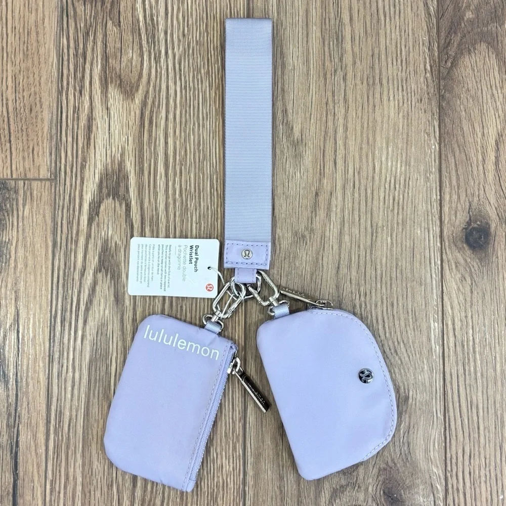 NWT Lululemon Dual Pouch Wristlet In Lilac Ether